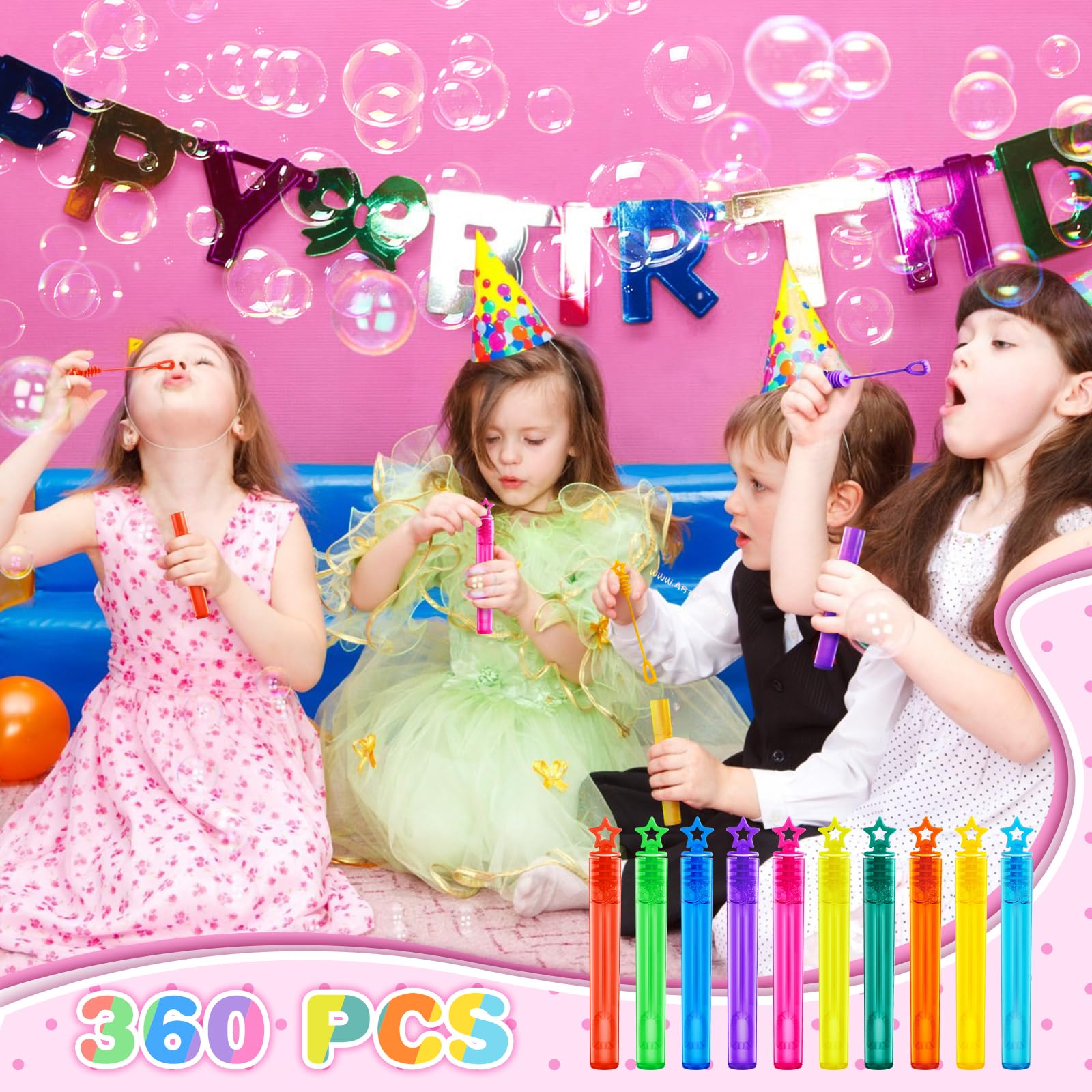 Foto 8 pulgar | Bubble Wands Aurotops, 360 Unidades, Regalos De Fiesta Con Burbujas Para Niños - Venta Internacional.