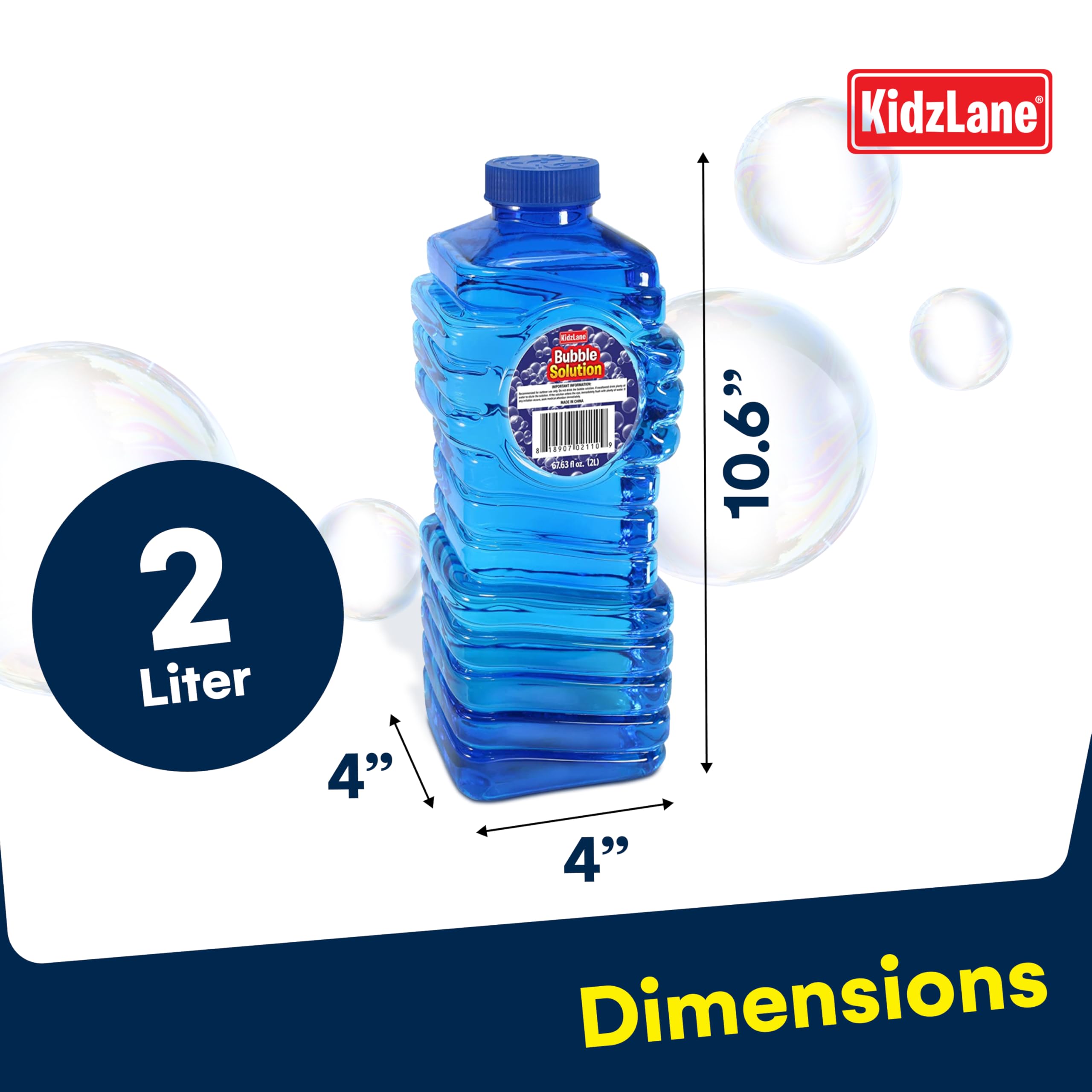 Foto 3 | Recambio Bubble Solution Kidzlane, 2 Litros, Para Pistolas De Burbujas Y Varitas - Venta Internacional.