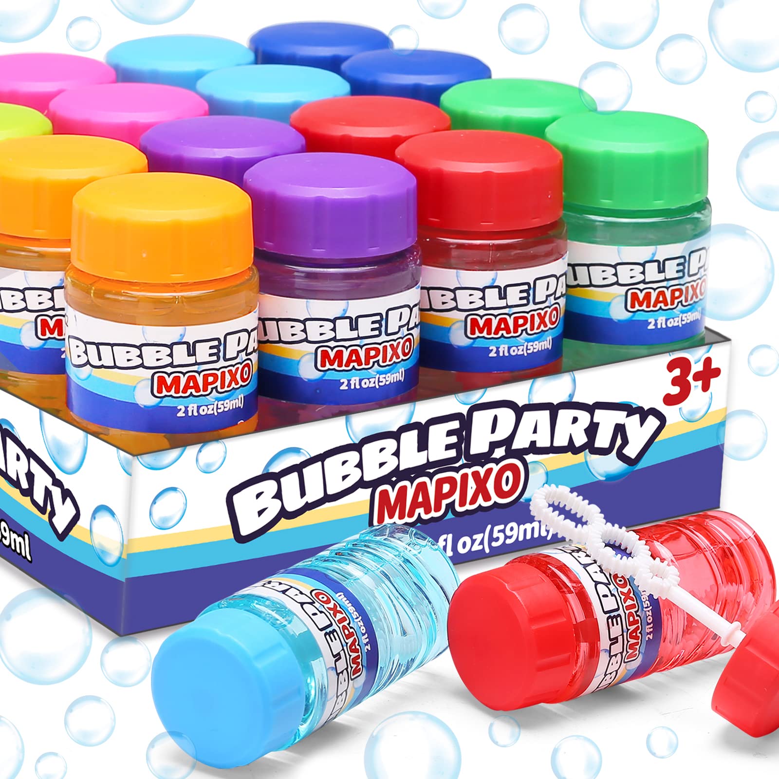 Juego De Burbujas Mapixo, Paquete De 16 Unidades Con Varita Y Caja De Regalo Con Solución De 2 Onzas - Venta Interna $713