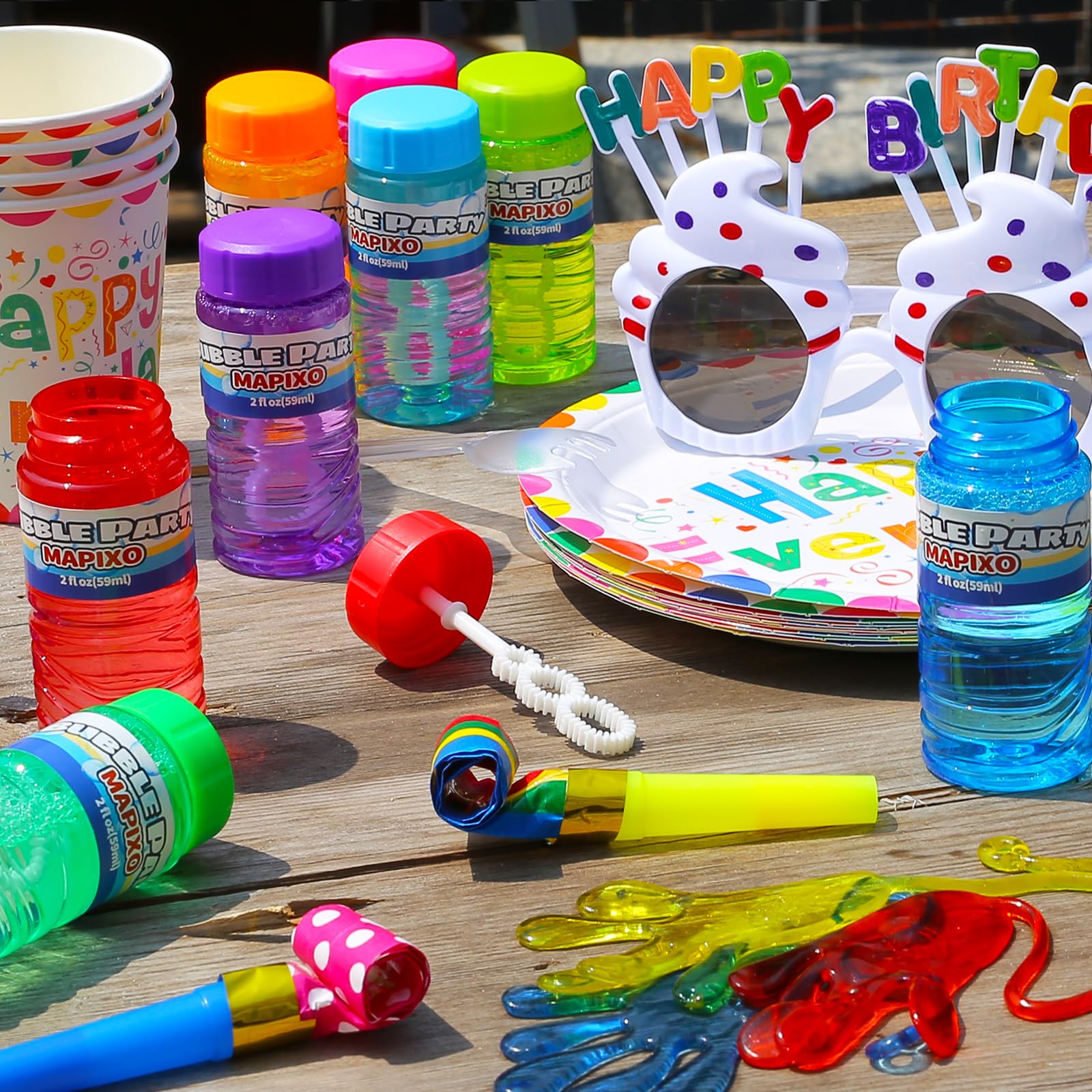 Foto 7 pulgar | Juego De Burbujas Mapixo, Paquete De 16 Unidades Con Varita Y Caja De Regalo Con Solución De 2 Onzas - Venta Interna