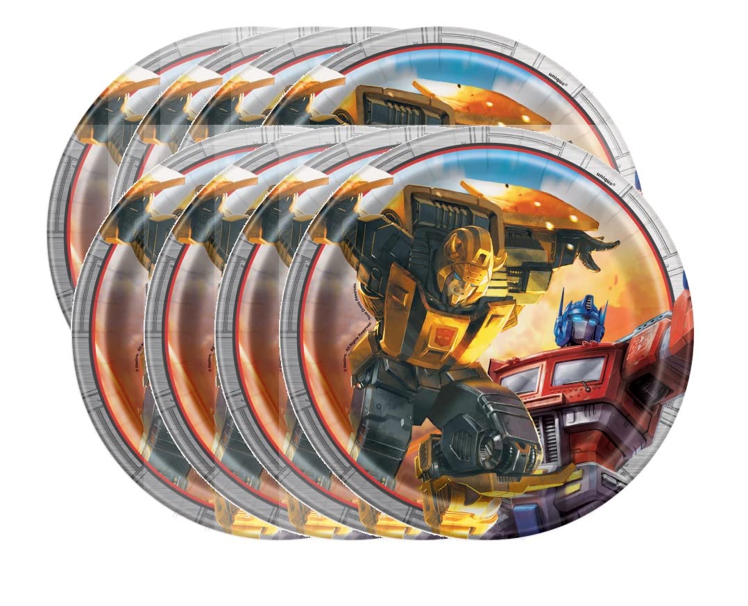 Foto 3 | Paquete De Artículos Para Fiestas Transformers Con 24 Platos Y Pegatina - Venta Internacional.