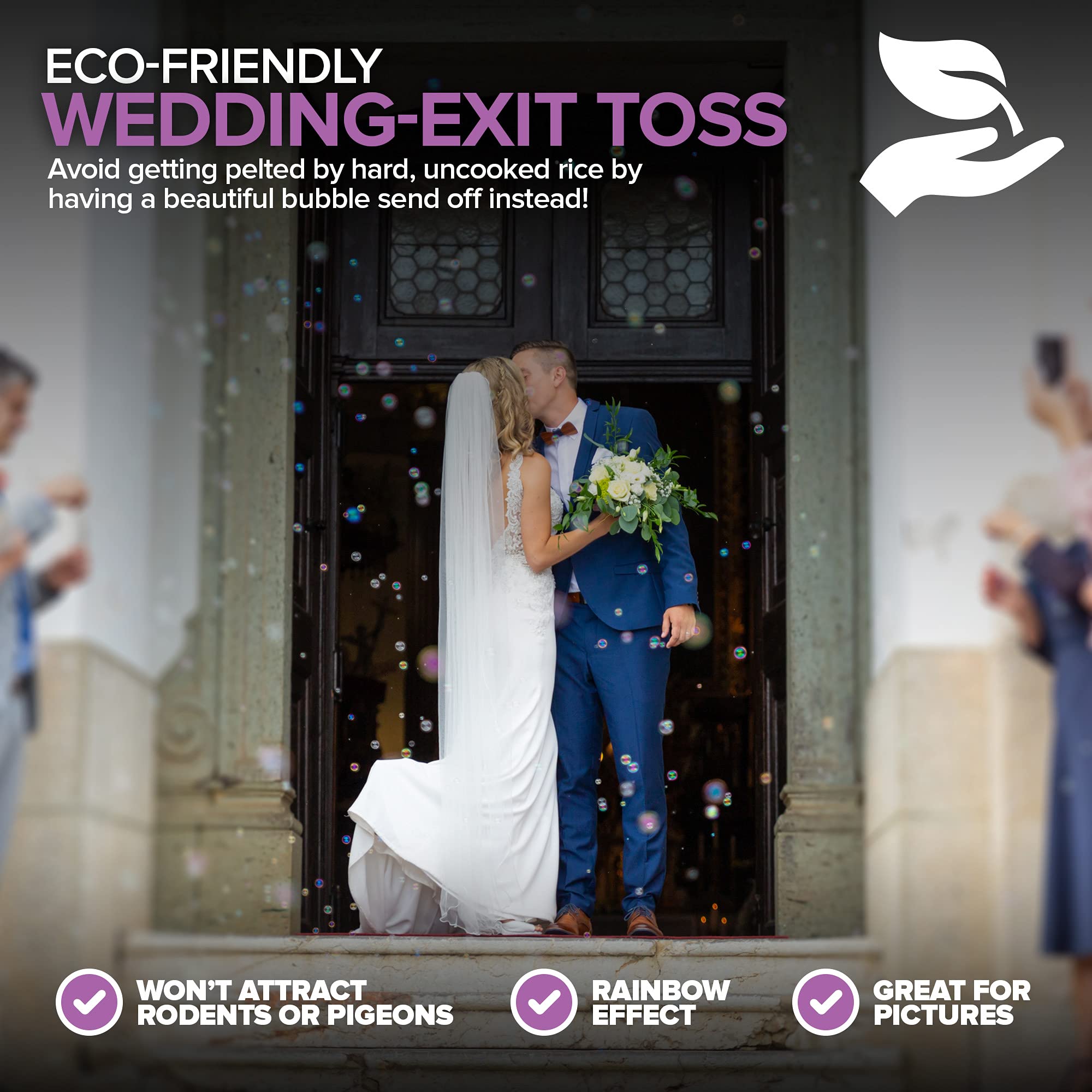 Foto 4 pulgar | Wedding Bubbles Stock Your Home White Star Top Wedding Bubbles, 100 Unidades - Venta Internacional.