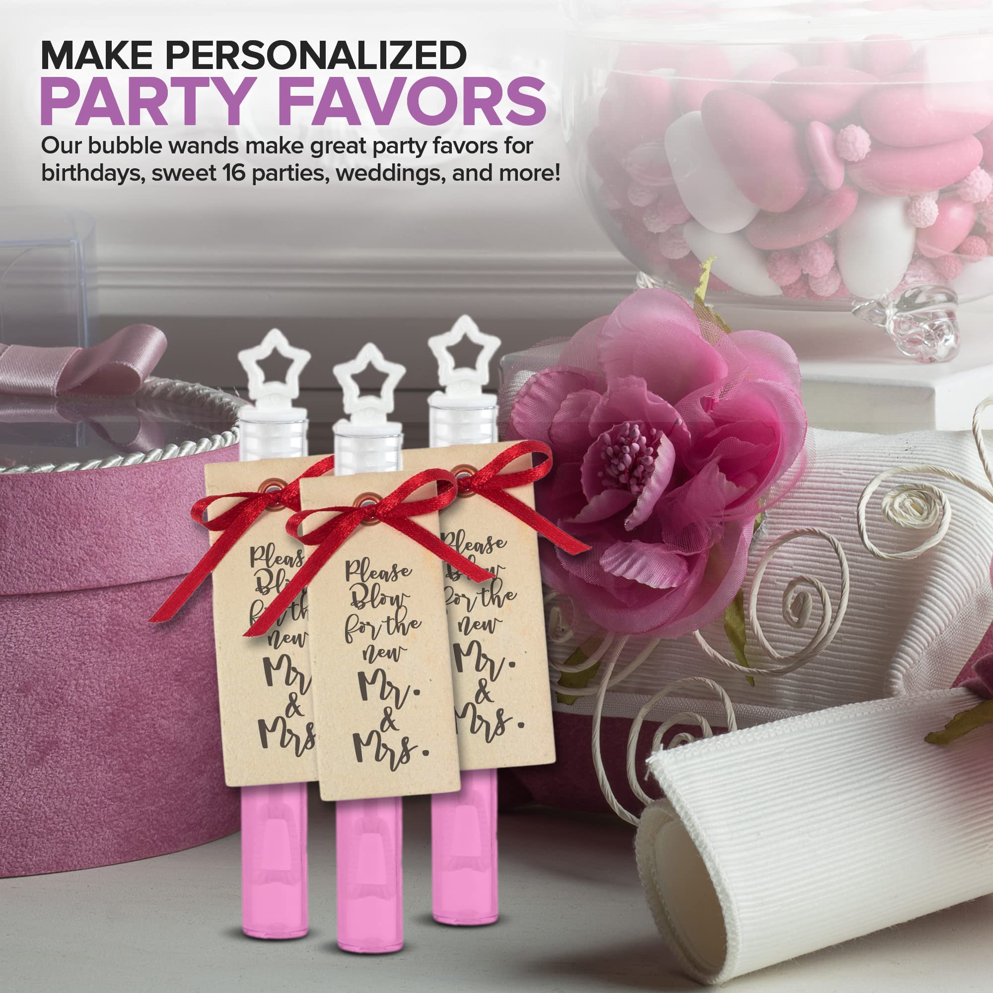 Foto 7 pulgar | Wedding Bubbles Stock Your Home White Star Top Wedding Bubbles, 100 Unidades - Venta Internacional.
