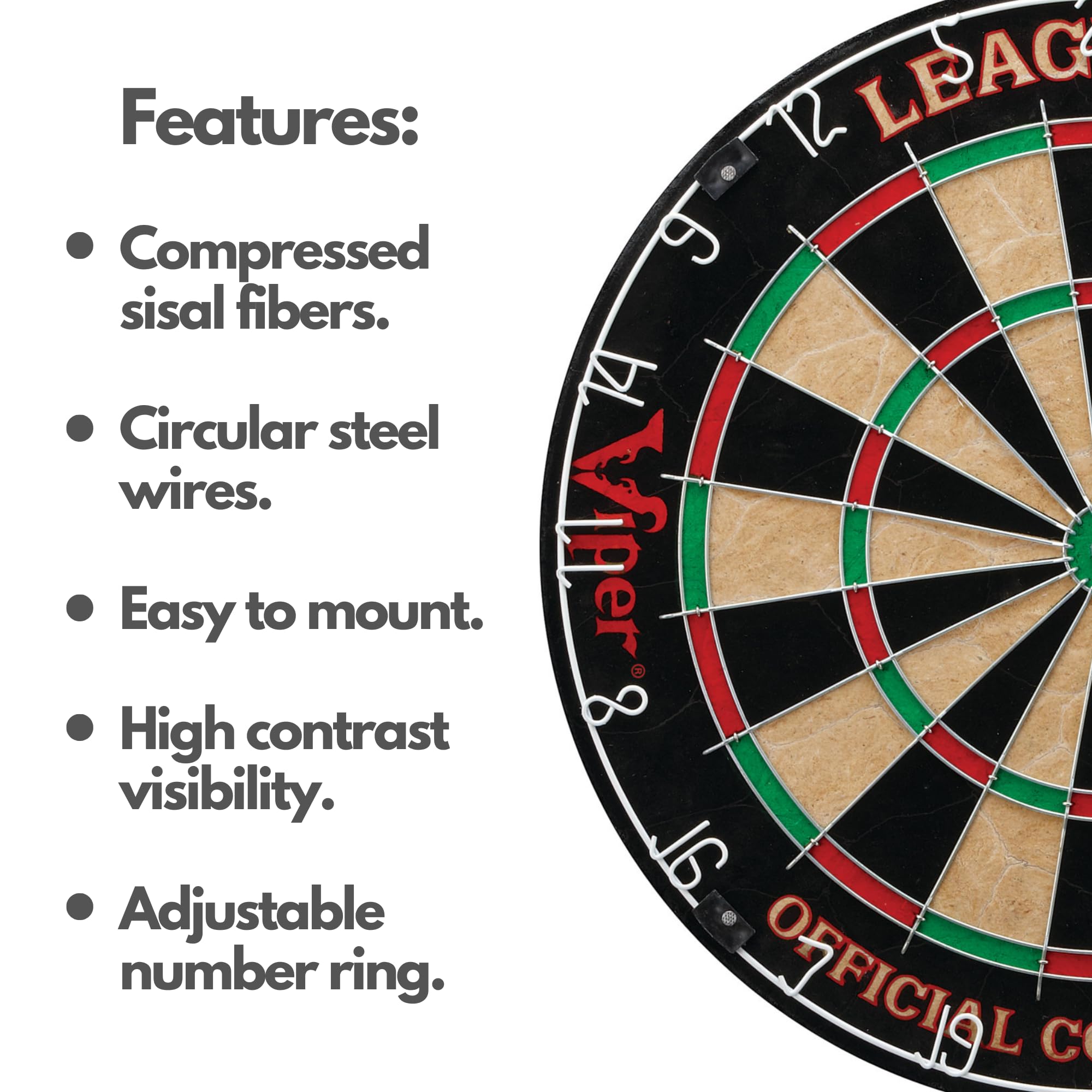 Foto 4 pulgar | Juego De Dardos Viper League Pro Regulation Bristle Con Punta De Acero - Venta Internacional.