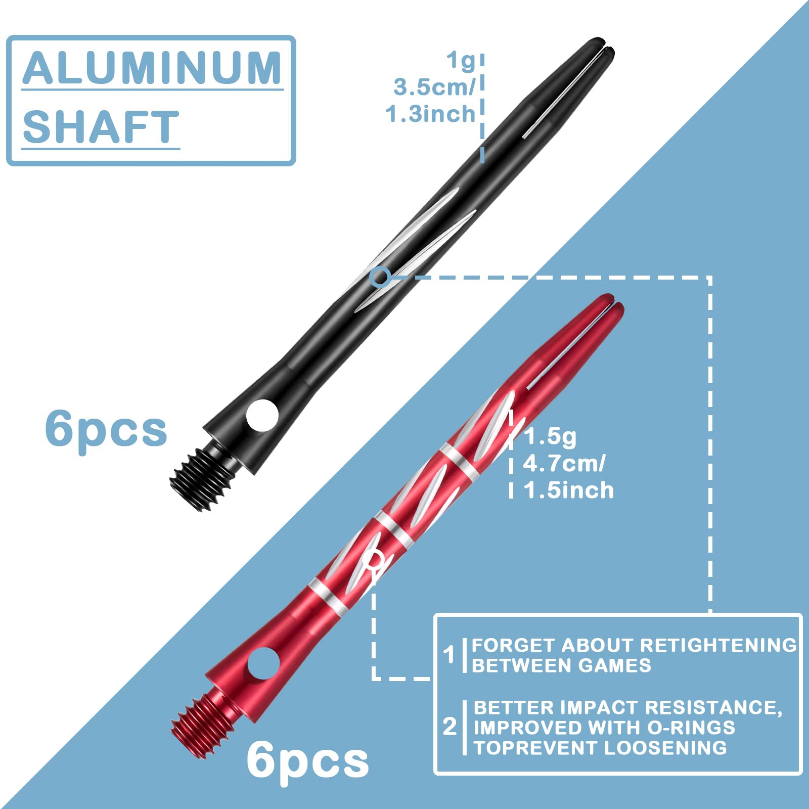 Foto 4 pulgar | Dardos Skylety Con Punta De Acero, Aleación De Aluminio, 50 Mm, 53 Mm, 30 Unidades - Venta Internacional.