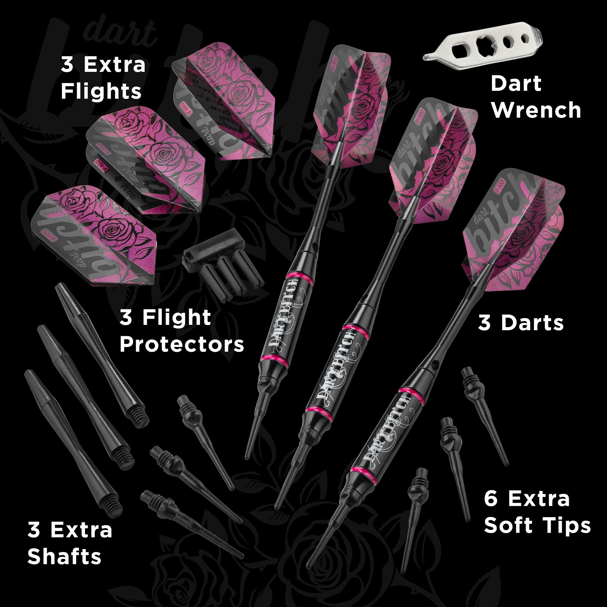 Foto 2 | Darts Viper Vanity Dart Bitch Con Punta Blanda, 16 G, Con Funda - Venta Internacional.