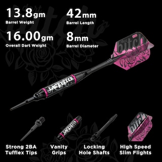 Foto 3 | Darts Viper Vanity Dart Bitch Con Punta Blanda, 16 G, Con Funda - Venta Internacional.