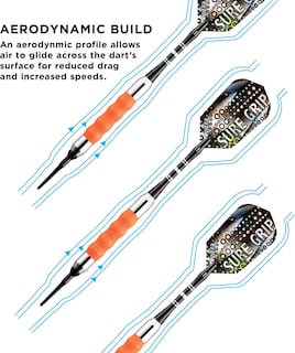 Foto 4 | Darts Viper Sure Grip Soft Tip, 18 G, Naranja - Venta Internacional.
