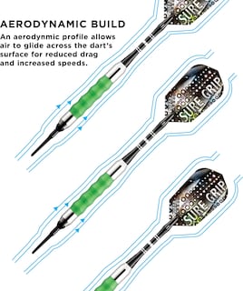 Foto 4 | Darts Viper Sure Grip Soft Tip, 16 G, Color Verde - Venta Internacional.