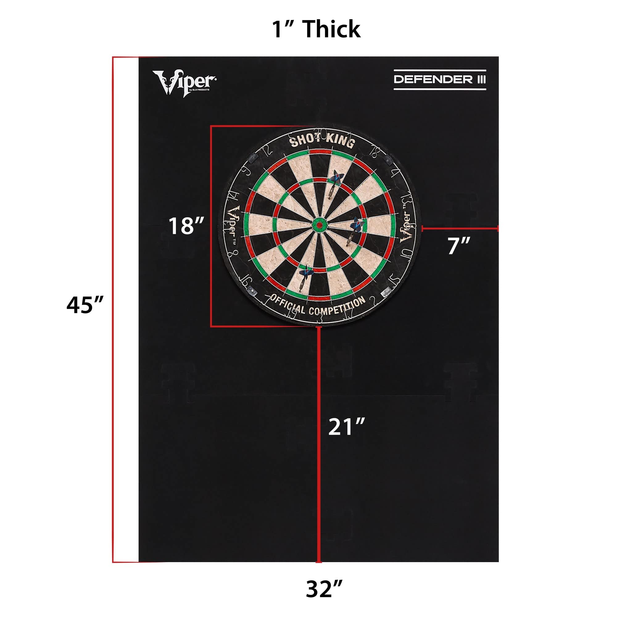 Foto 4 pulgar | Protector De Pared Dartboard Surround Viper Defender Iii, Negro - Venta Internacional.