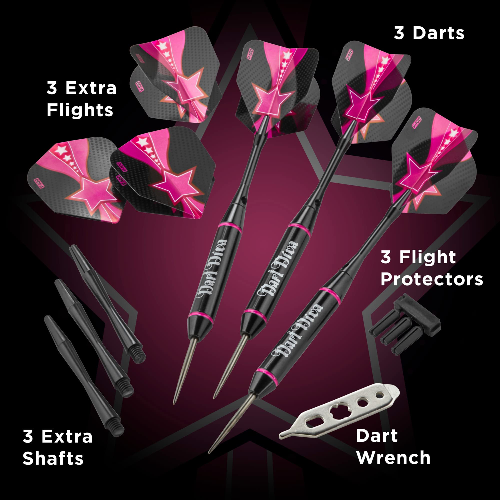 Foto 3 pulgar | Dardos Con Punta De Acero Viper Vanity Dart Diva, 22 G, Con Funda - Venta Internacional.