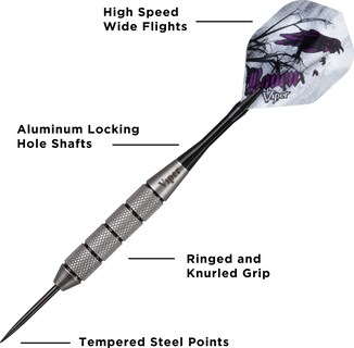 Foto 3 | Darts Viper Underground Steel Tip The Raven, 25 G - Venta Internacional.