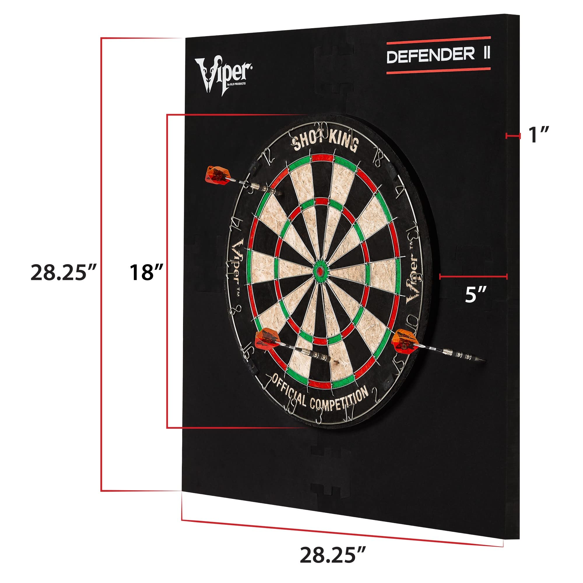 Foto 4 pulgar | Protector De Pared Dartboard Surround Viper Defender Ii, Negro - Venta Internacional.