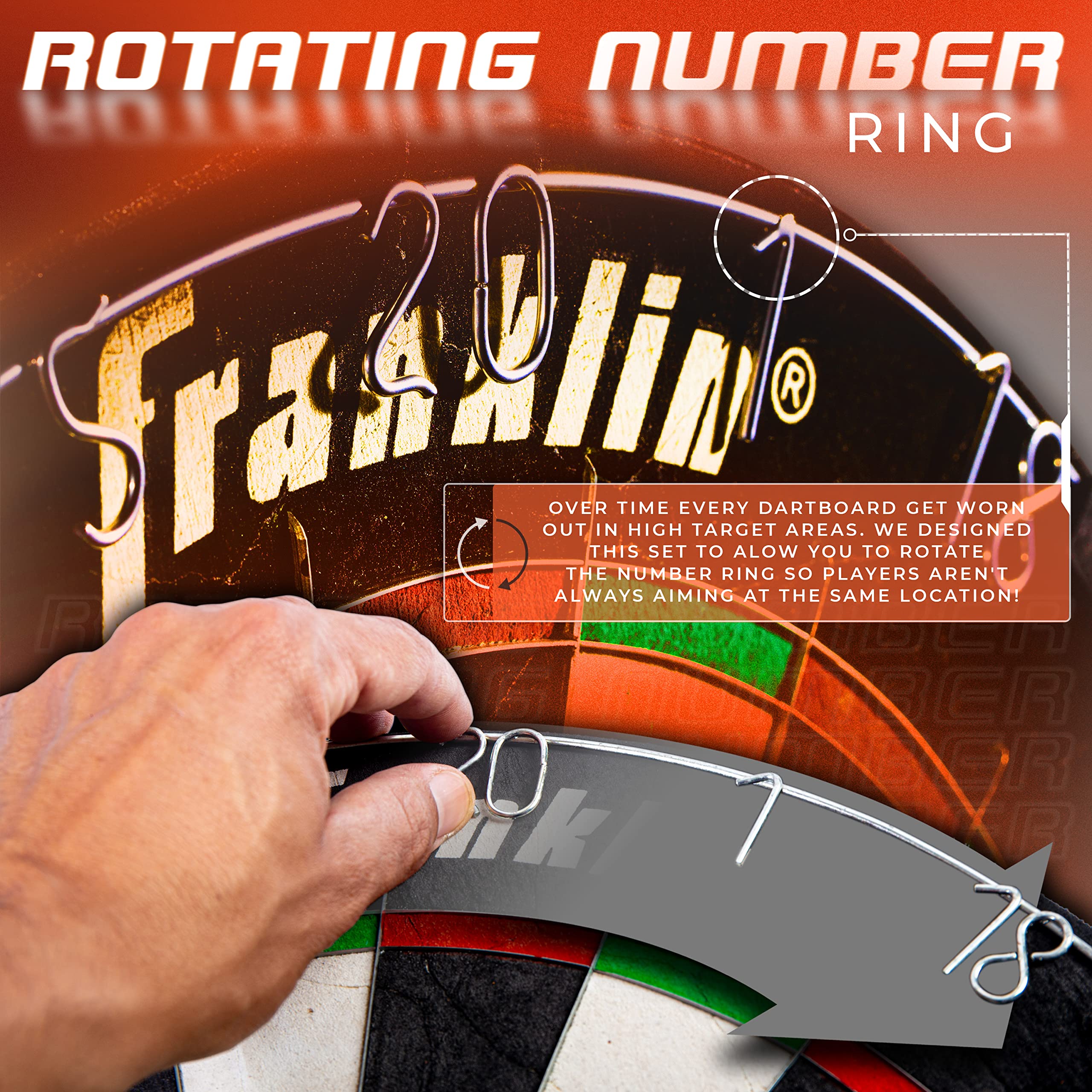 Foto 5 pulgar | Dartboard Franklin Sports, Reglamento Oficial, 45 Cm - Venta Internacional.