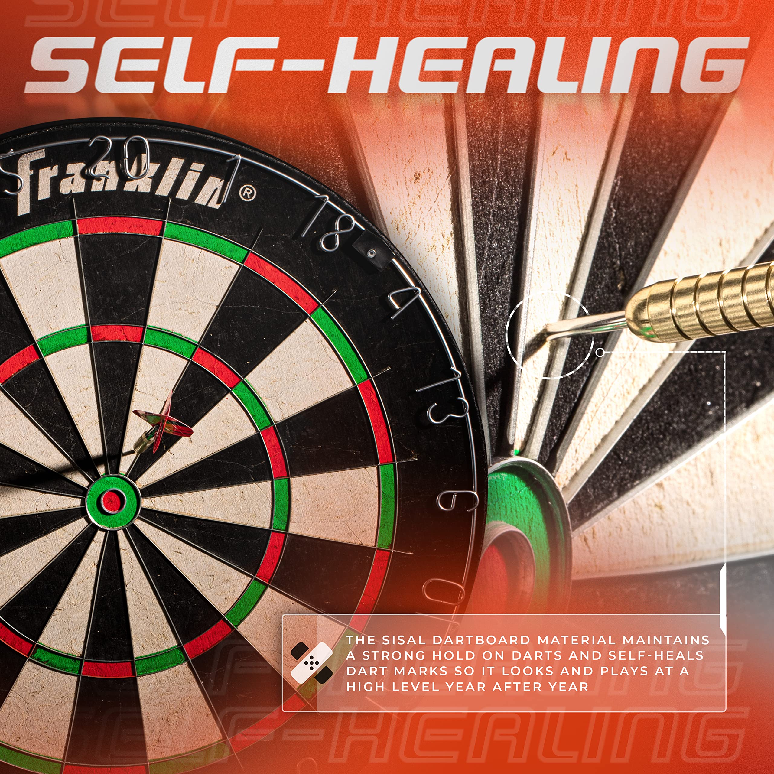 Foto 7 pulgar | Dartboard Franklin Sports, Reglamento Oficial, 45 Cm - Venta Internacional.