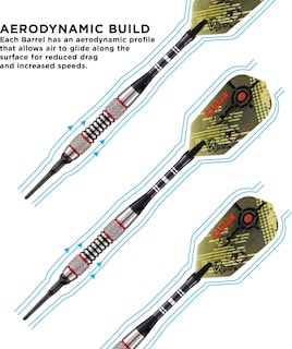 Foto 4 | Darts Viper Ranger, 80% Tungsteno, Punta Blanda, 18 G - Venta Internacional.