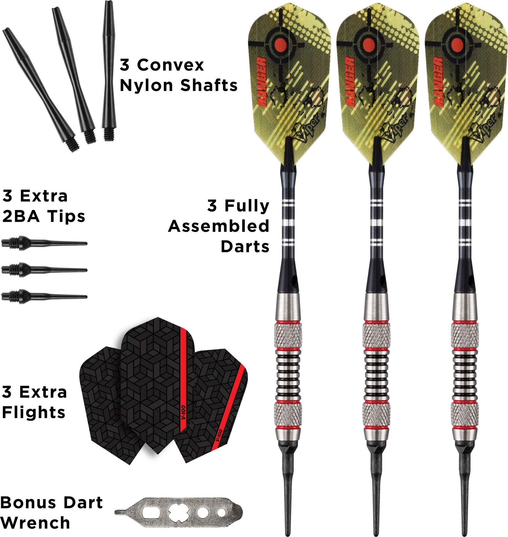 Foto 6 pulgar | Darts Viper Ranger, 80% Tungsteno, Punta Blanda, 18 G - Venta Internacional.