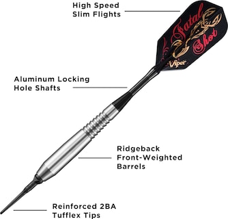 Foto 3 | Darts Viper Underground Soft Tip Fatal Shot, 18 G - Venta Internacional.