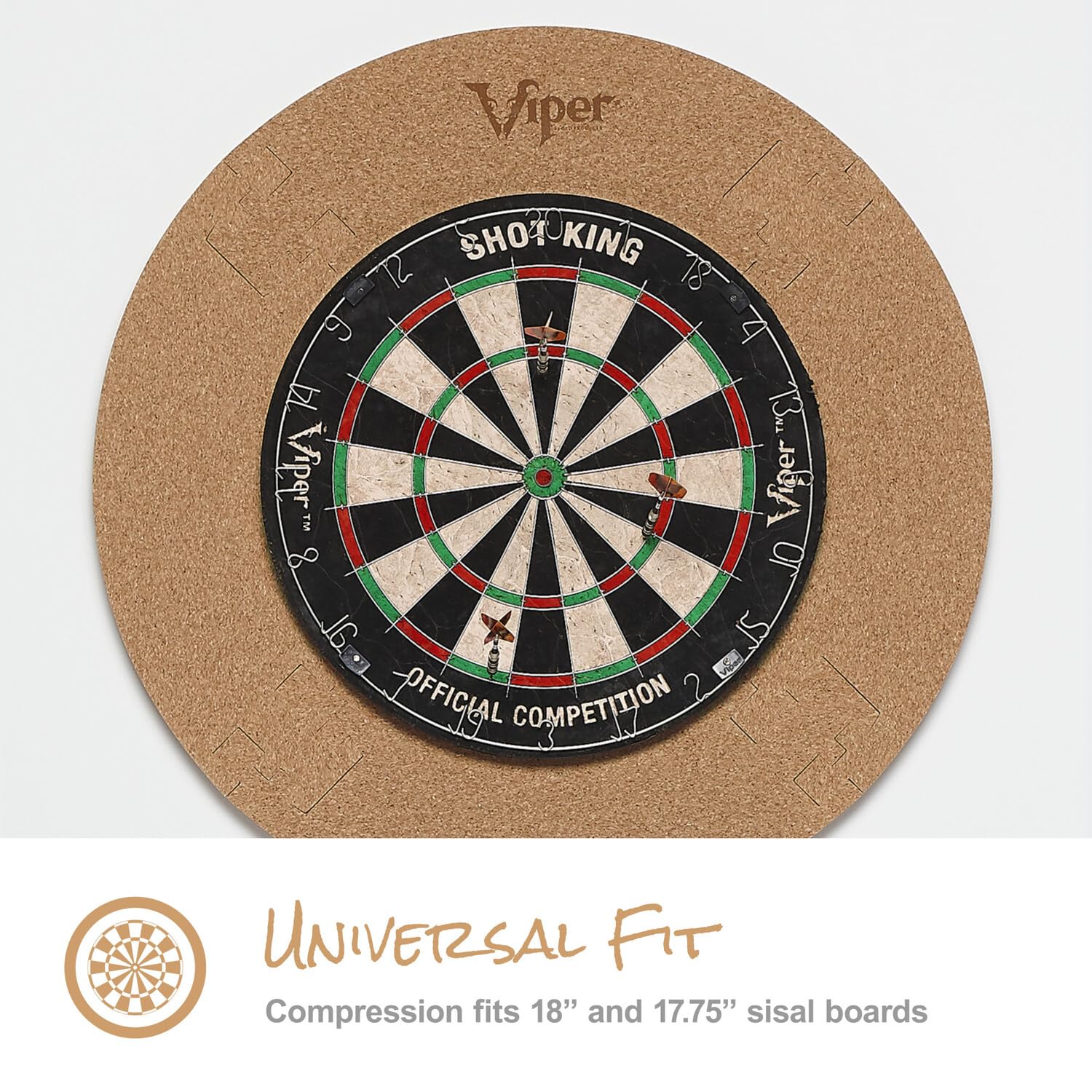 Foto 5 pulgar | Dartboard Surround Viper Wall Defender Cork Bronceado - Venta Internacional.