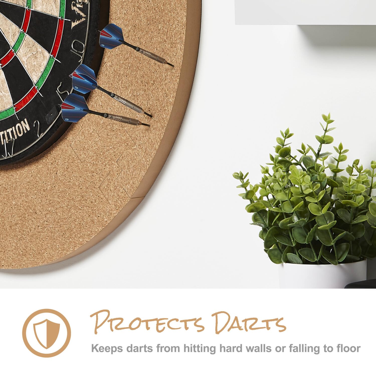 Foto 7 pulgar | Dartboard Surround Viper Wall Defender Cork Bronceado - Venta Internacional.