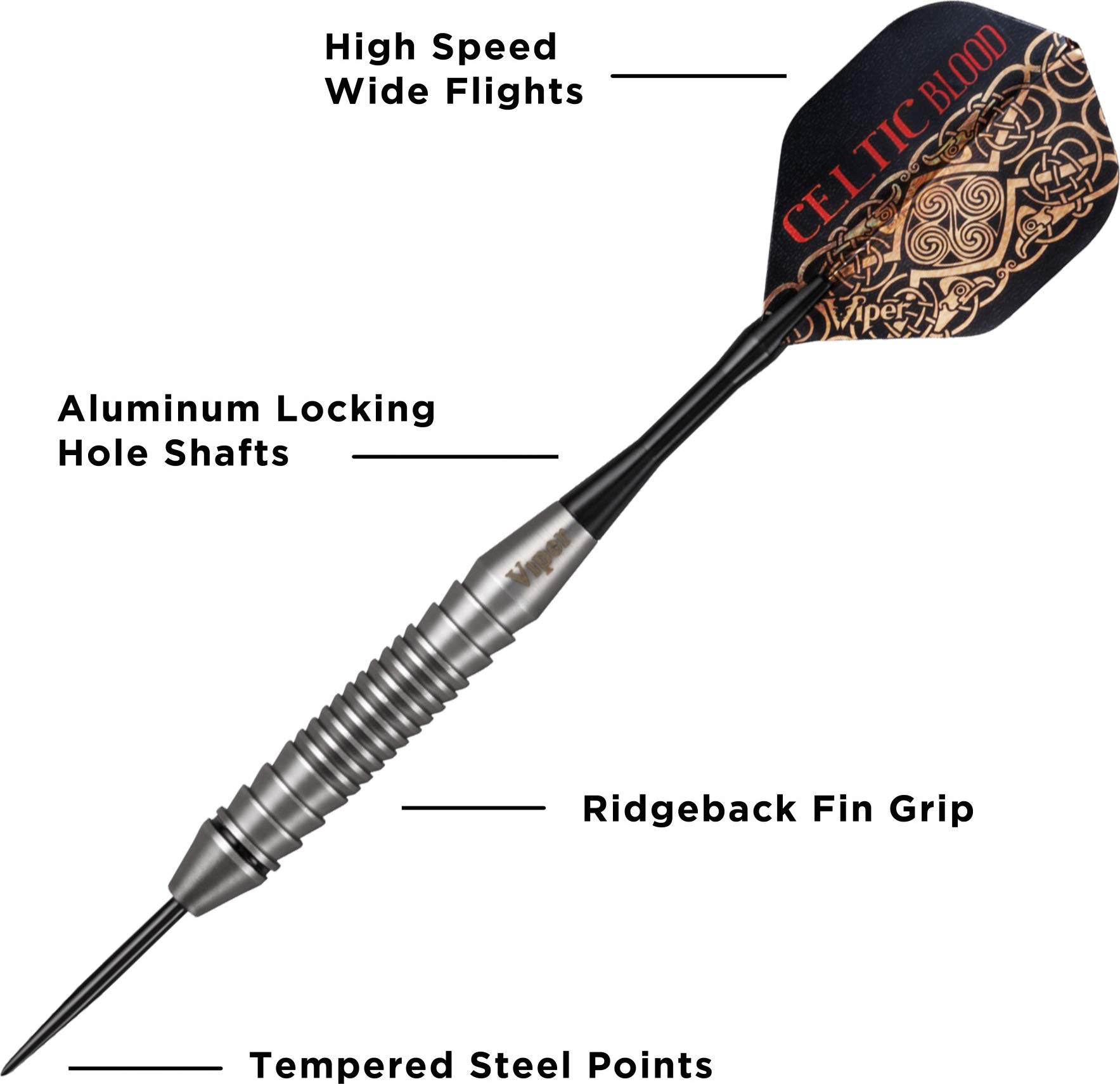 Foto 4 pulgar | Juego De Dardos Viper Underground Con Punta De Acero, Sangre Celta, 22 G - Venta Internacional.