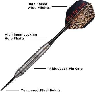 Foto 3 | Juego De Dardos Viper Underground Con Punta De Acero, Sangre Celta, 22 G - Venta Internacional.