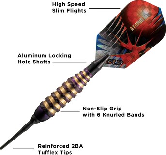Foto 3 | Darts Viper Atomic Bee Soft Tip Morado 16 G - Venta Internacional.