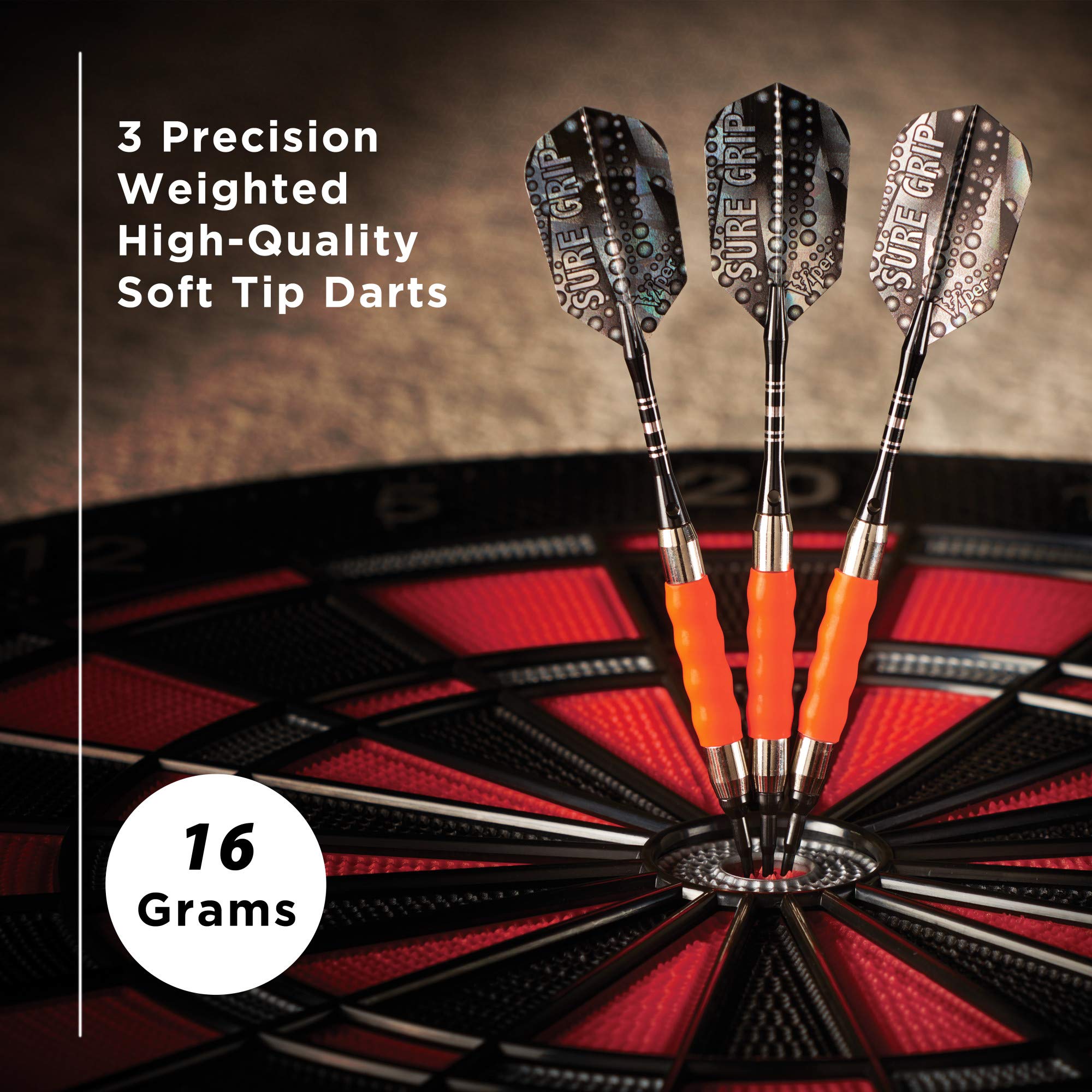 Foto 3 pulgar | Darts Viper Sure Grip Soft Tip, 16 G, Naranja - Venta Internacional.