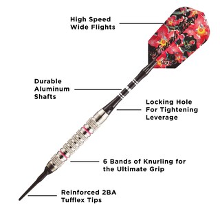 Foto 3 | Dardos Soft Tip Viper Desert Rose De 16 G Con Funda Rosa 20-0600-16 - Venta Internacional.
