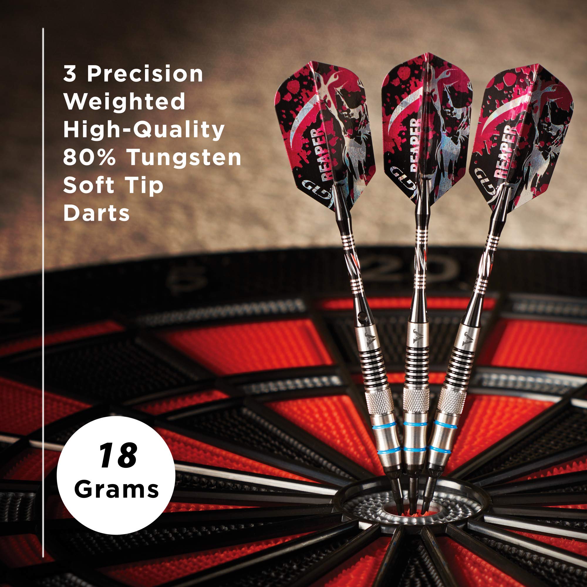 Foto 3 pulgar | Darts Viper Grim Reaper, 80% Tungsteno, Punta Blanda, 18 G, Con Funda - Venta Internacional.