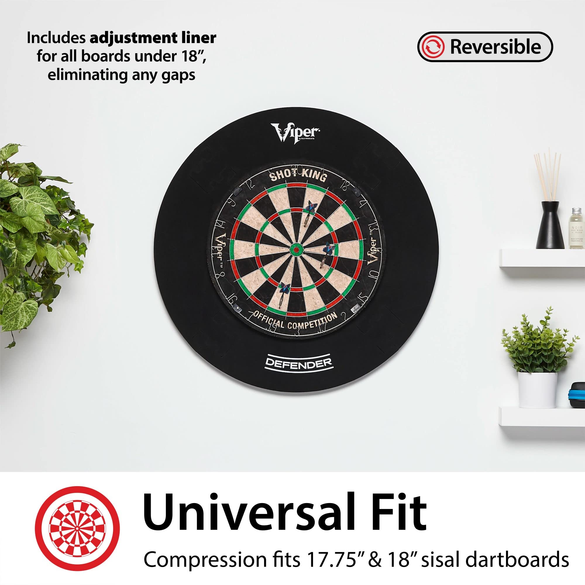 Foto 6 pulgar | Protector De Pared Dartboard Surround Viper Defender, Negro - Venta Internacional.