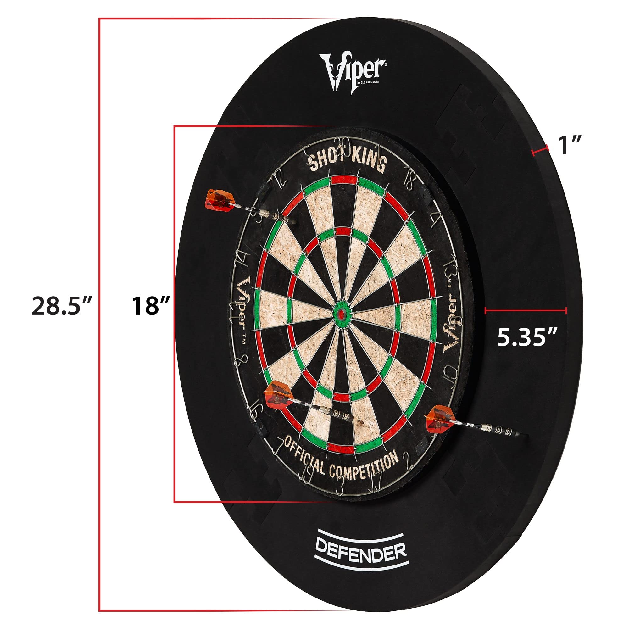 Foto 8 pulgar | Protector De Pared Dartboard Surround Viper Defender, Negro - Venta Internacional.