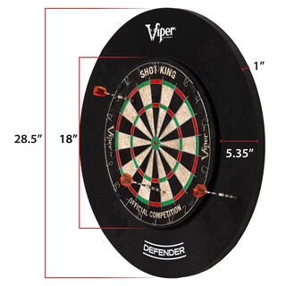 Foto 7 | Protector De Pared Dartboard Surround Viper Defender, Negro - Venta Internacional.