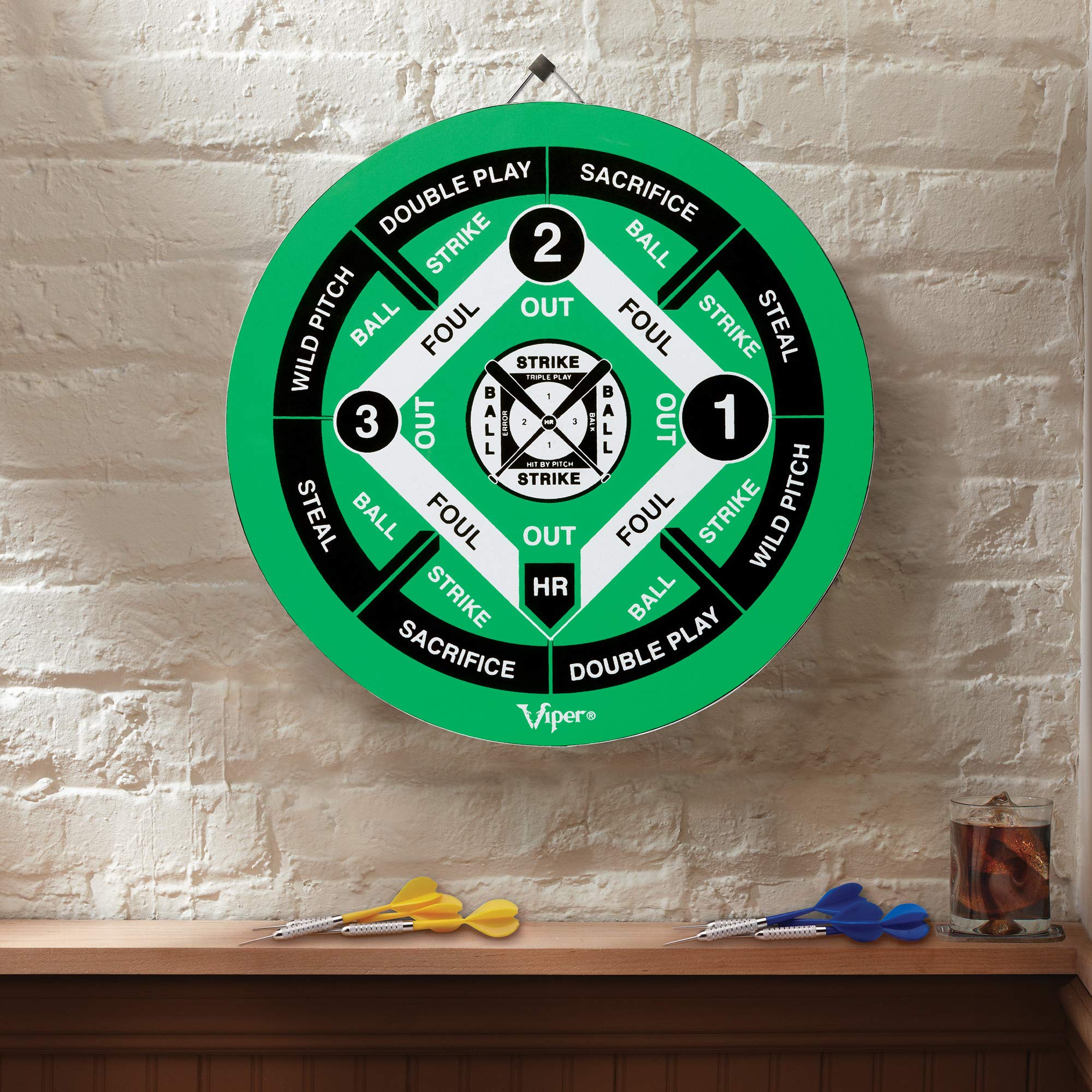 Foto 4 pulgar | Fibra De Papel Enrollada De Béisbol Dartboard Viper Double Play 2 En 1 - Venta Internacional.