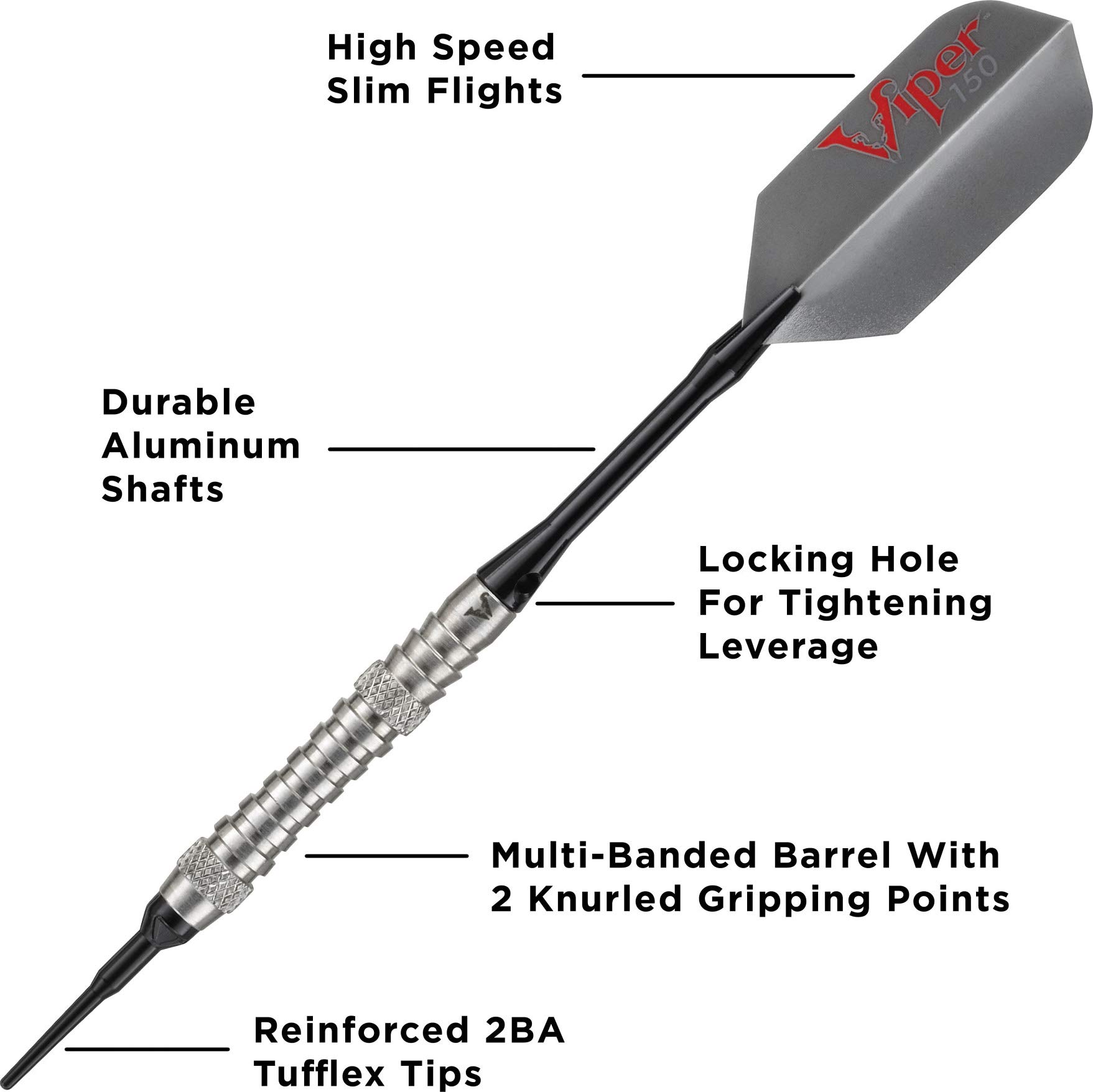 Foto 3 | Dardos Soft Tip Viper V-factor, 90% Tungsteno, 18 G, Con Funda - Venta Internacional.