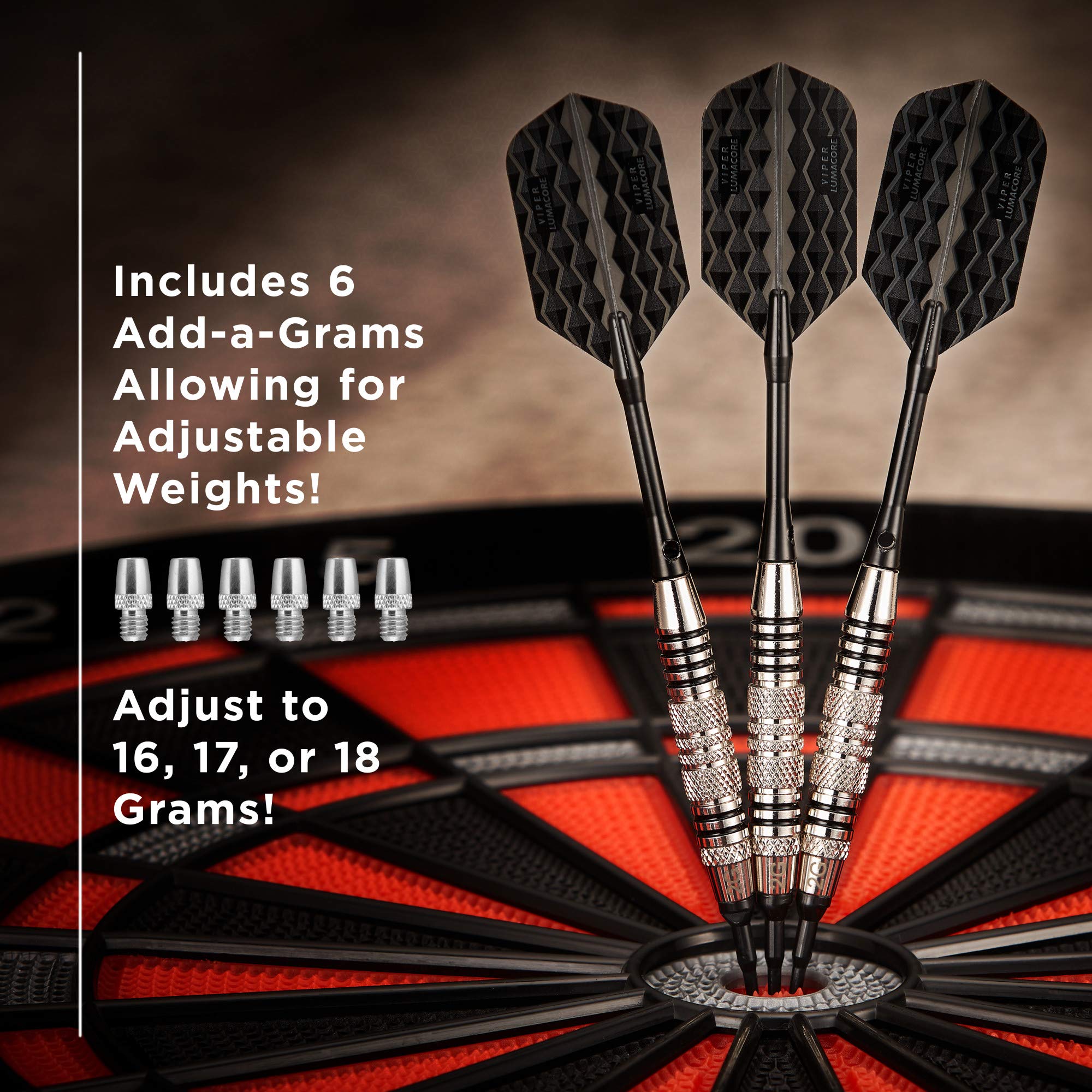 Foto 3 pulgar | Darts Viper Bobcat, Peso Ajustable, Punta Blanda, 16-18 G, Con Funda - Venta Internacional.