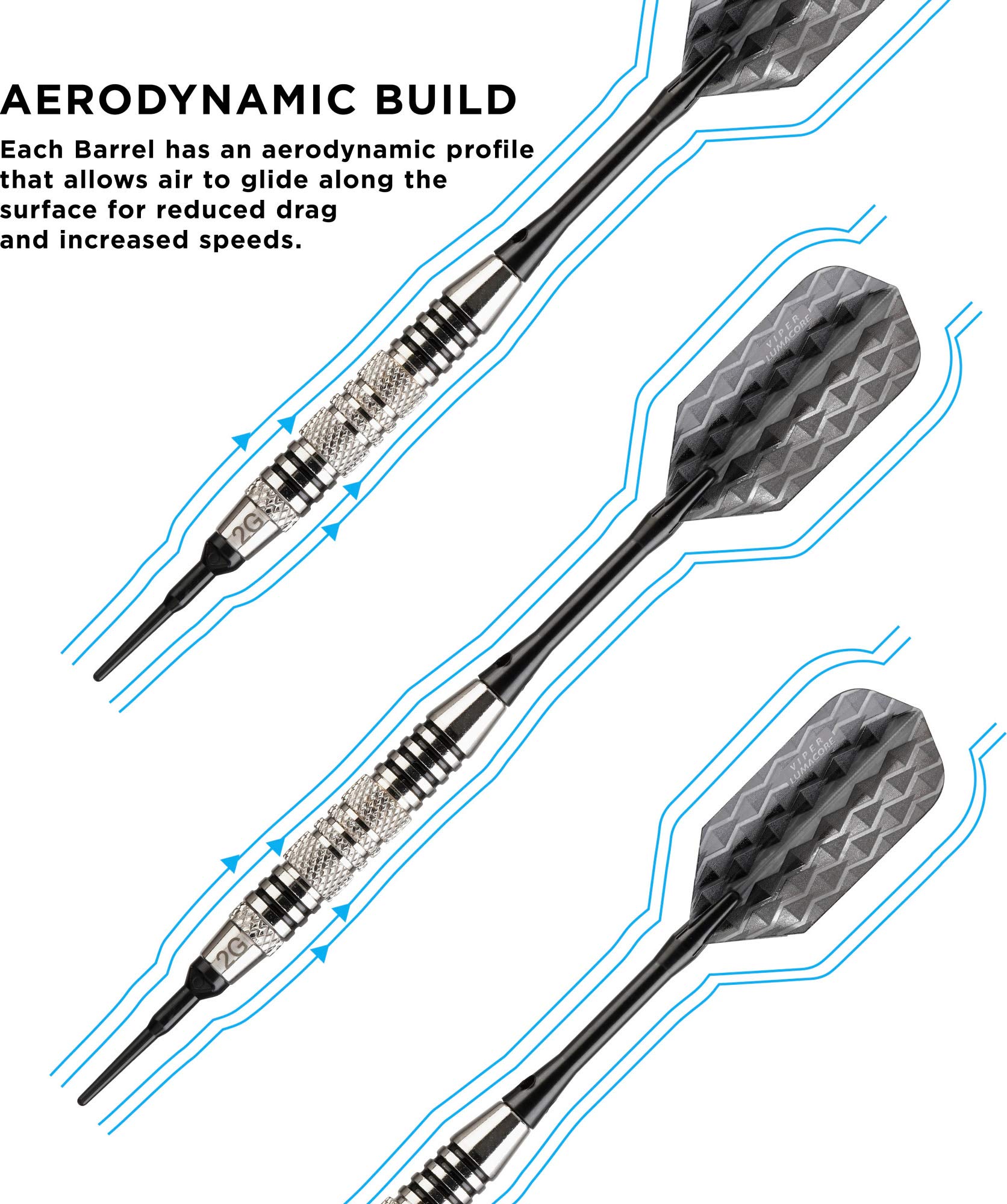 Foto 4 pulgar | Darts Viper Bobcat, Peso Ajustable, Punta Blanda, 16-18 G, Con Funda - Venta Internacional.