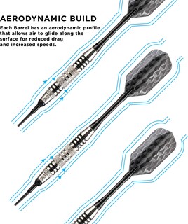 Foto 3 | Darts Viper Bobcat, Peso Ajustable, Punta Blanda, 16-18 G, Con Funda - Venta Internacional.
