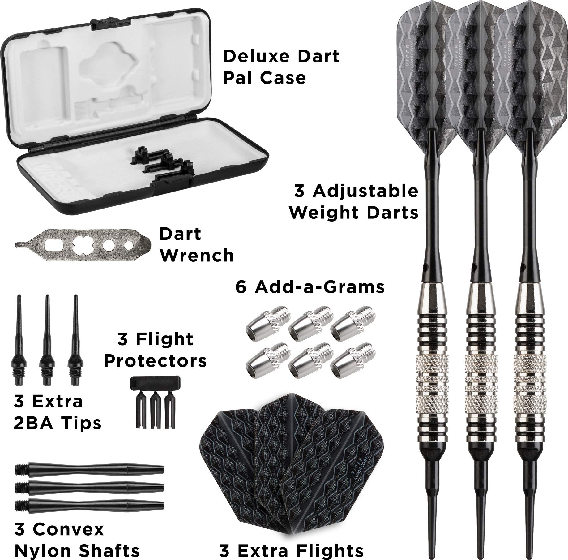 Foto 5 pulgar | Darts Viper Bobcat, Peso Ajustable, Punta Blanda, 16-18 G, Con Funda - Venta Internacional.
