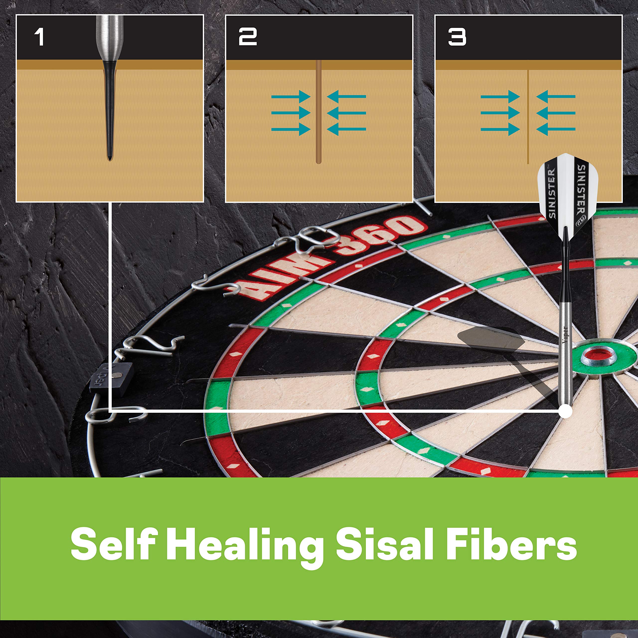 Foto 3 pulgar | Juego De Dardos Viper Aim 360 Tournament Bristle Steel Tip - Venta Internacional.