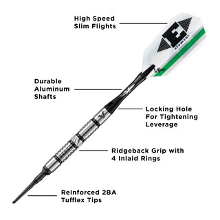 Foto 3 | Darts Viper Ridgeback, Tungsteno Ranurado, 18 G, Con Accesorios - Venta Internacional.