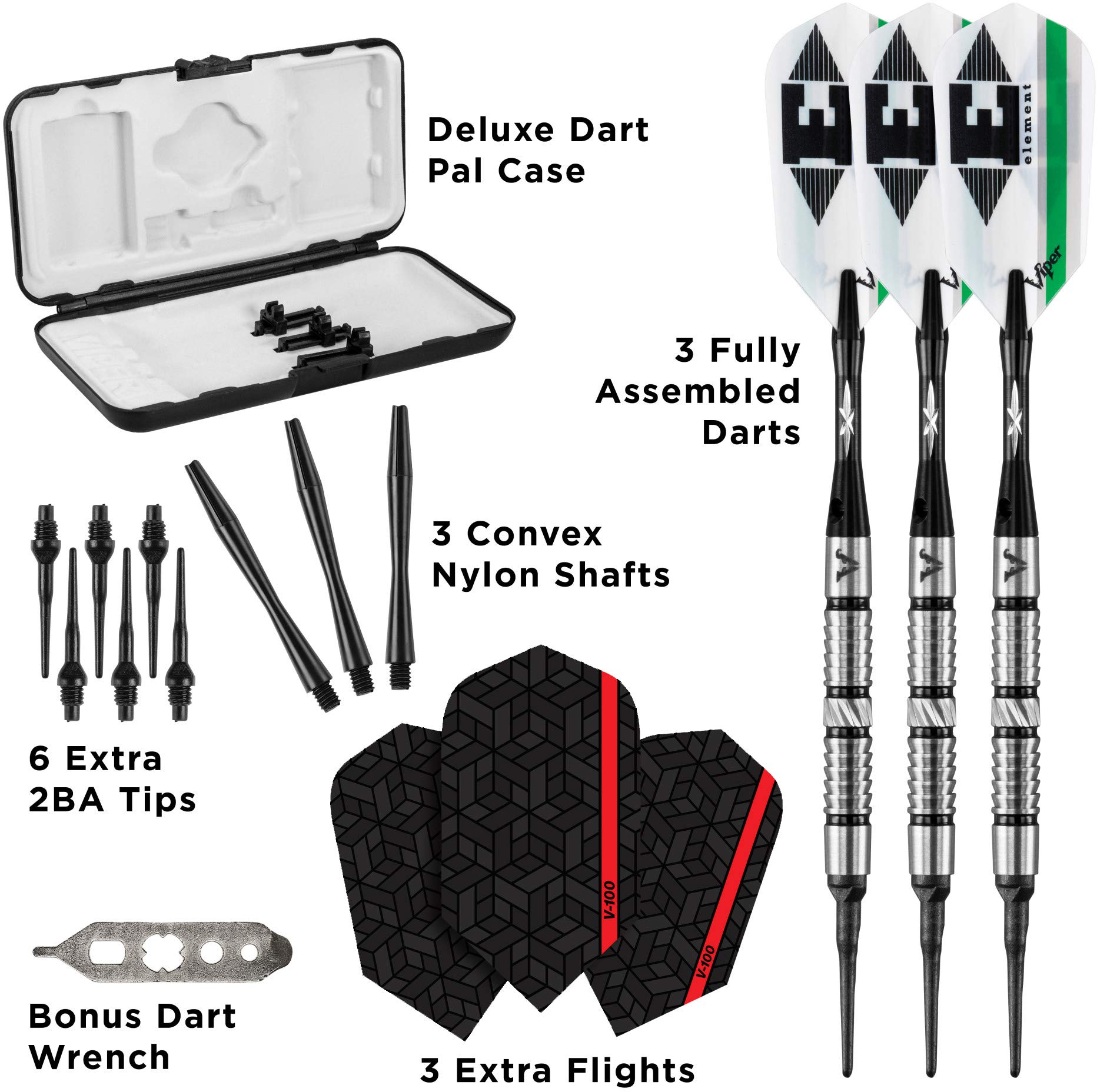 Foto 5 pulgar | Darts Viper Ridgeback, Tungsteno Ranurado, 18 G, Con Accesorios - Venta Internacional.