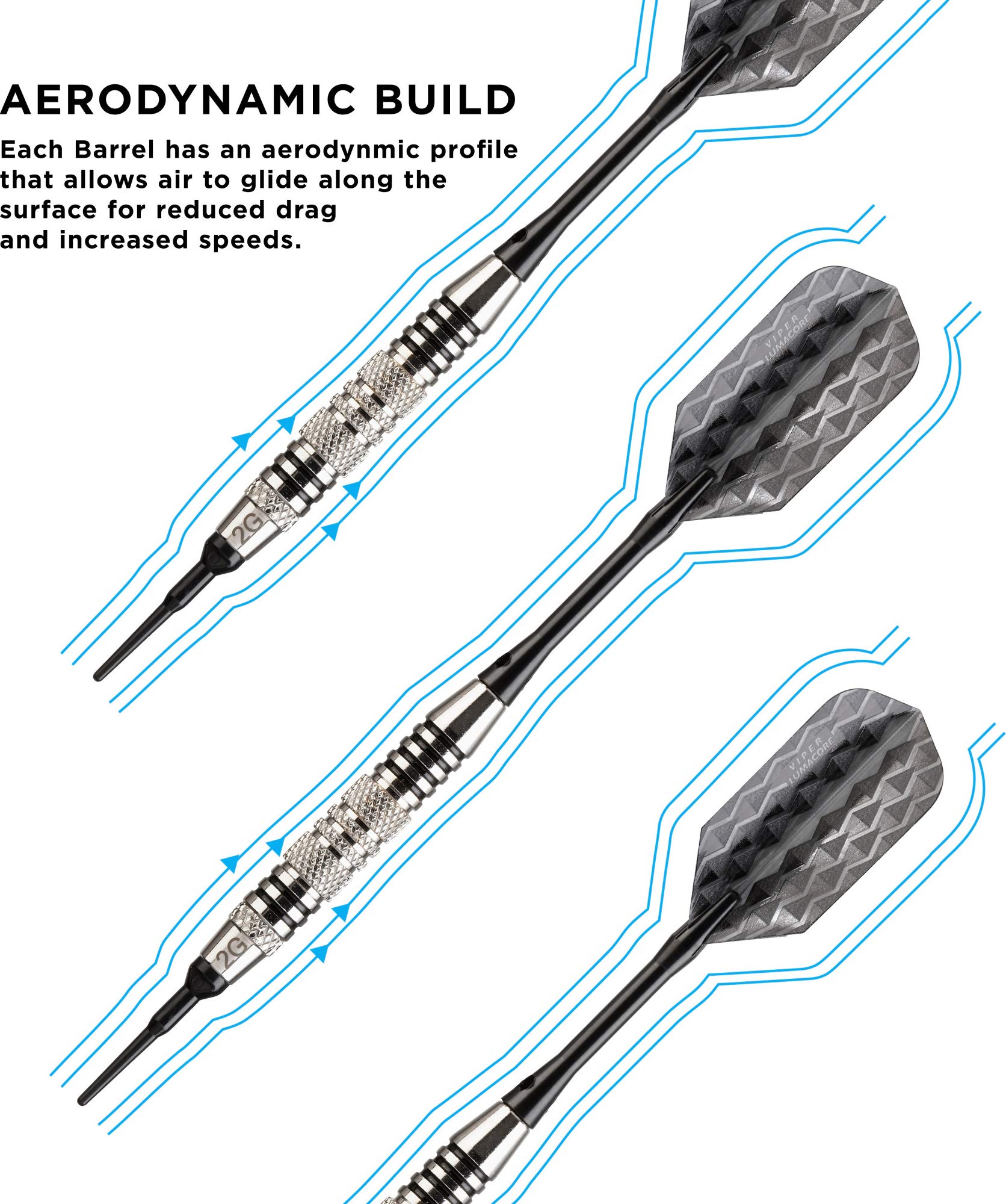 Foto 4 pulgar | Darts Viper Bobcat, Peso Ajustable, Punta Blanda, 16-19 G, Con Funda - Venta Internacional.