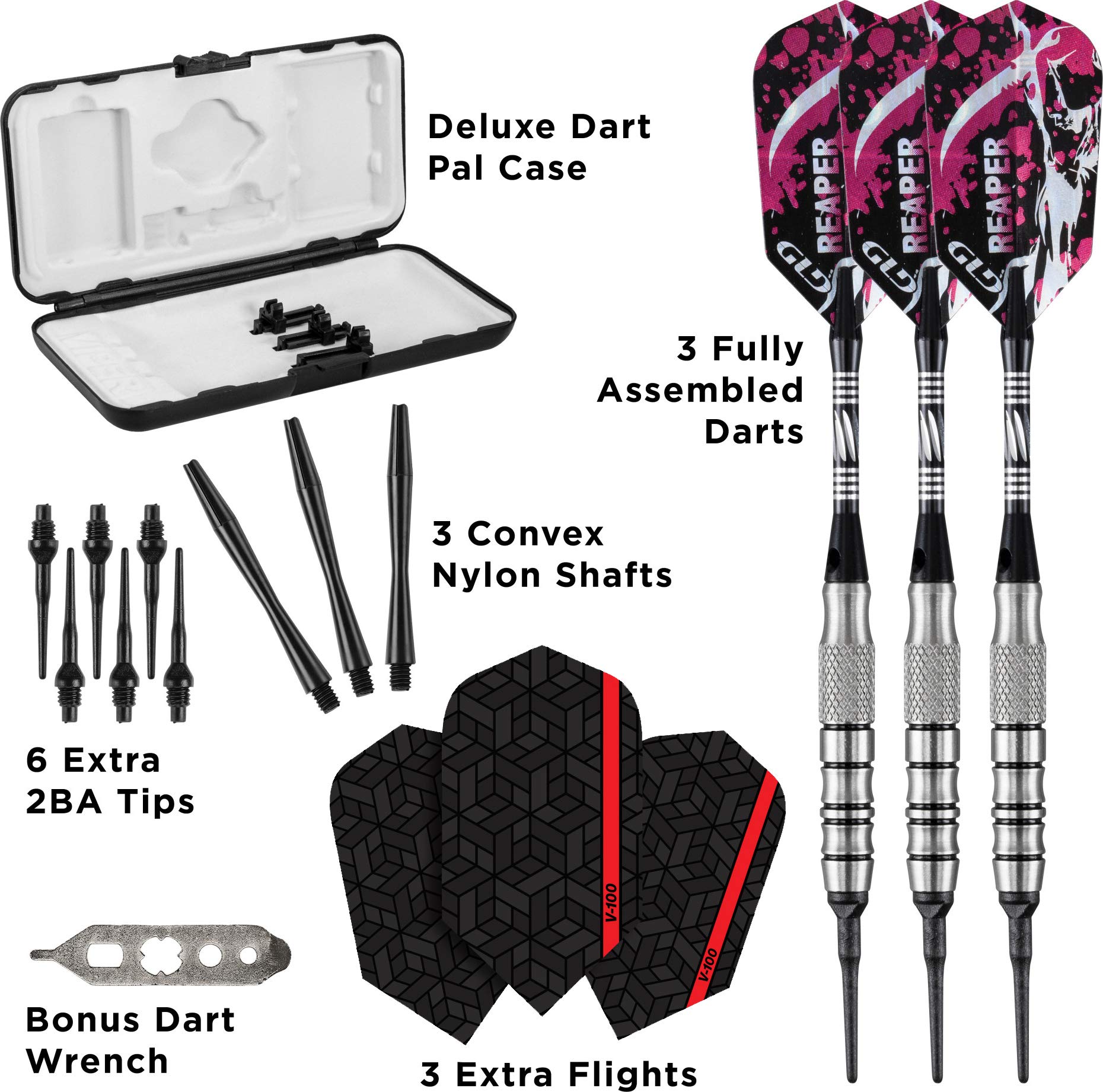 Foto 5 pulgar | Darts Viper Grim Reaper, 80% Tungsteno, Punta Blanda, 16 G, Con Funda - Venta Internacional.