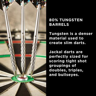 Foto 3 | Darts Viper Jackal Con Punta De Acero De Tungsteno, 80%, 23 G, Con Funda Plateada - Venta Internacional.