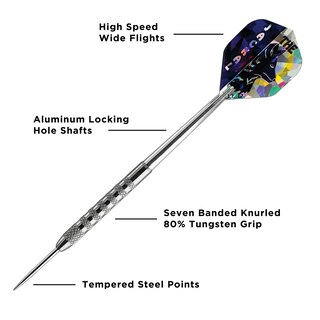 Foto 6 | Darts Viper Jackal Con Punta De Acero De Tungsteno, 80%, 23 G, Con Funda Plateada - Venta Internacional.