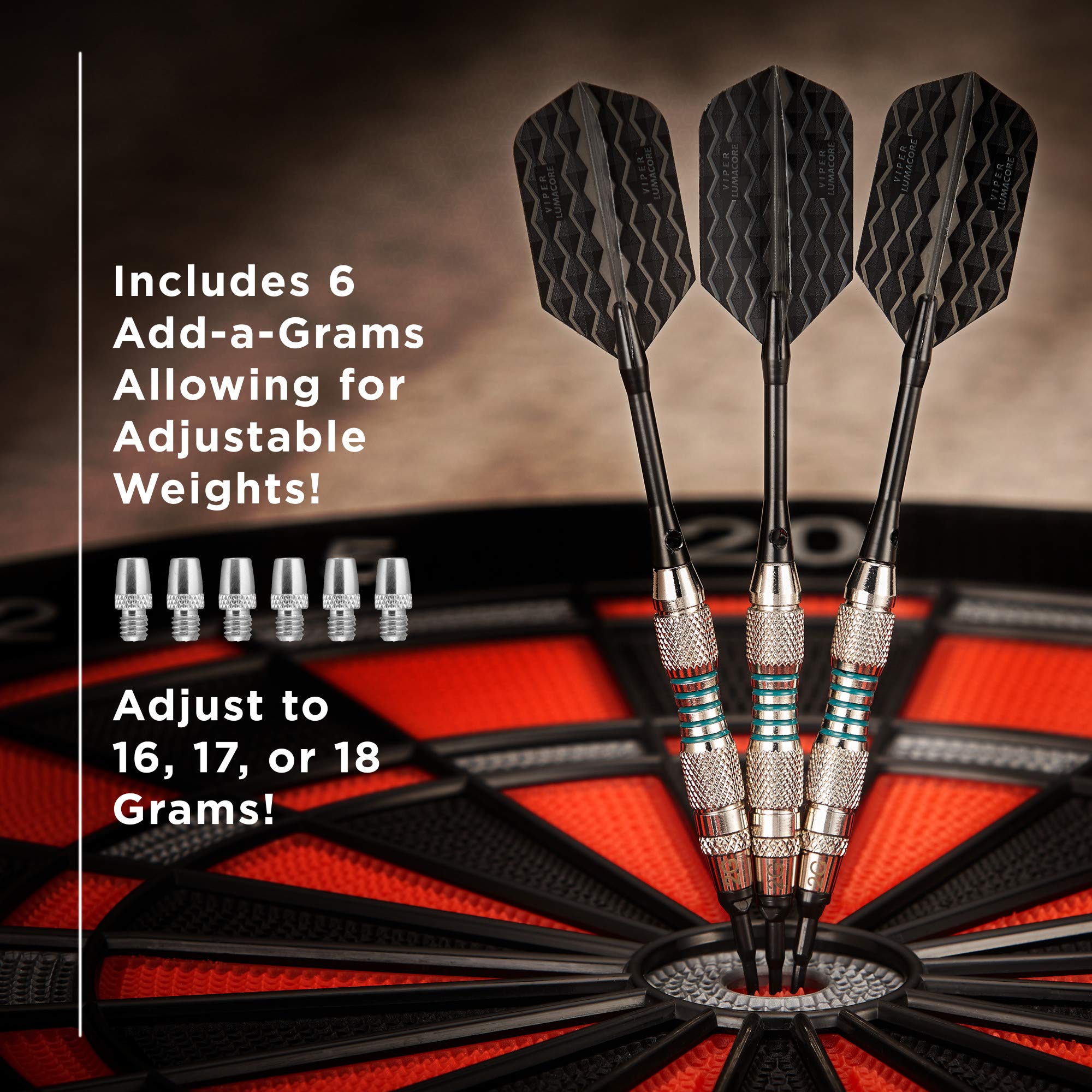 Foto 3 pulgar | Darts Viper Bobcat, Peso Ajustable, Punta Blanda, 16-18 G, Con Funda - Venta Internacional.