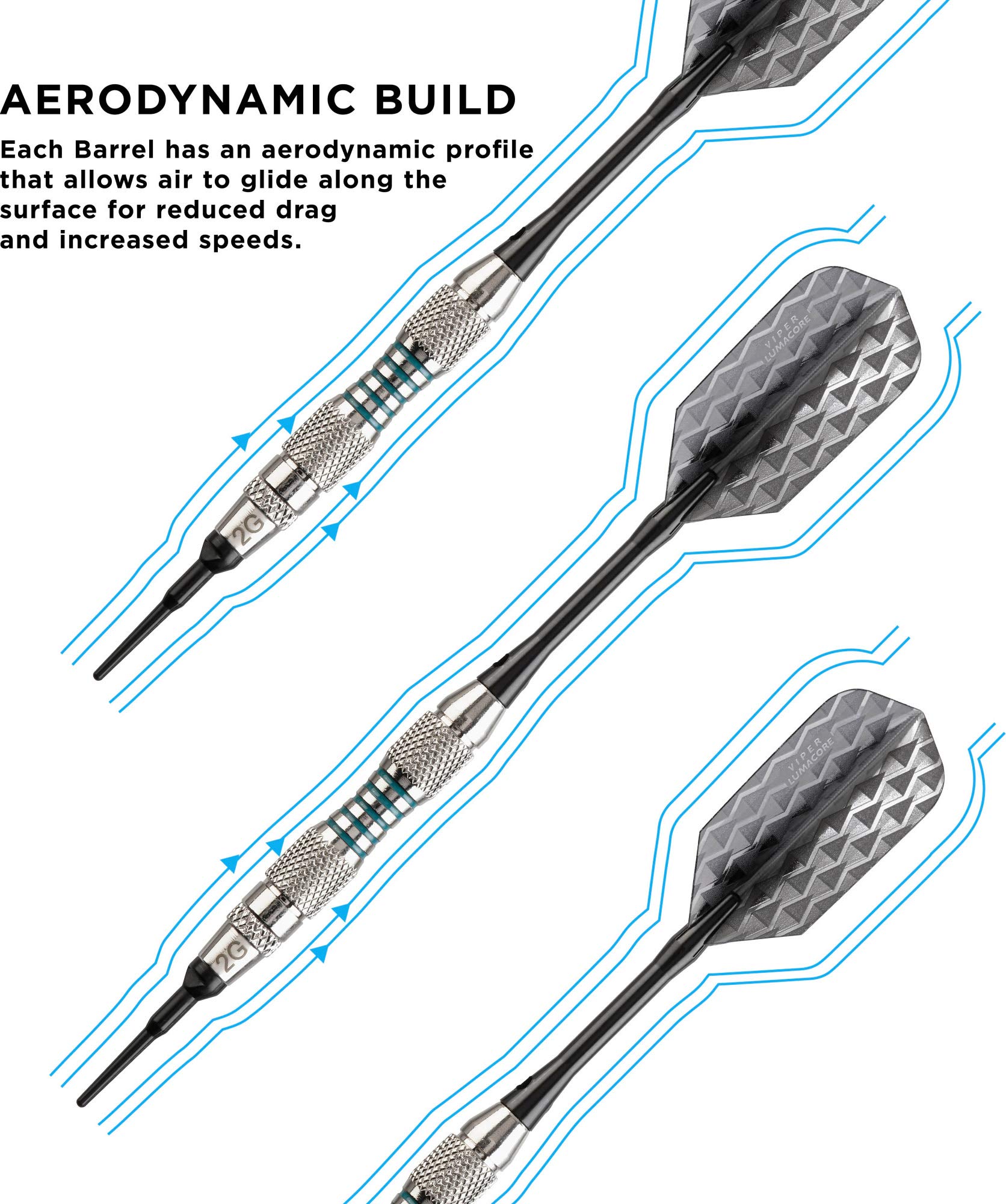 Foto 4 pulgar | Darts Viper Bobcat, Peso Ajustable, Punta Blanda, 16-18 G, Con Funda - Venta Internacional.