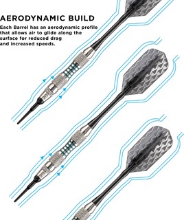 Foto 3 | Darts Viper Bobcat, Peso Ajustable, Punta Blanda, 16-18 G, Con Funda - Venta Internacional.