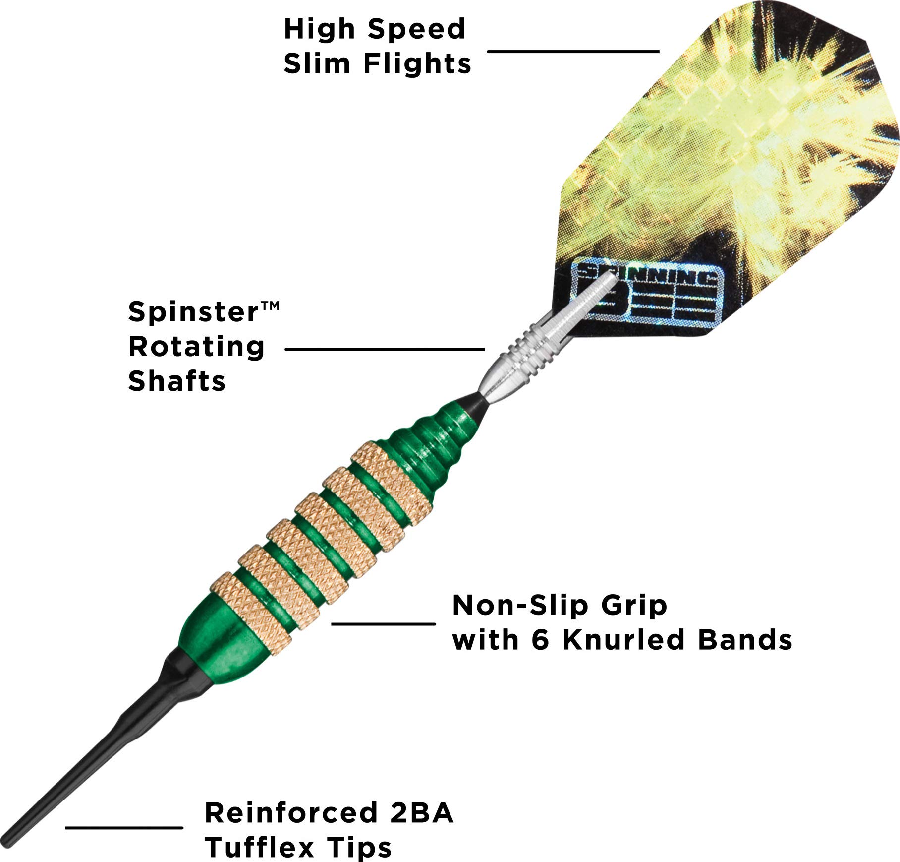Foto 4 pulgar | Soft Tip Darts Viper Spinning Bee Con Funda Casemaster, 16 G - Venta Internacional.